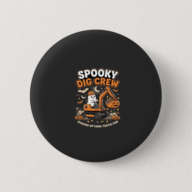 Halloween Haunted Dig Crew 6 Cm Round Badge (Front)
