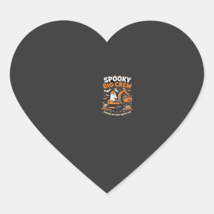 Halloween Haunted Dig Crew Heart Sticker