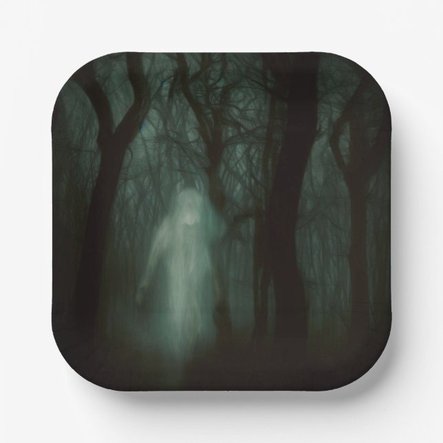 Halloween - Haunted Forest 1 Paper Plate (Front)