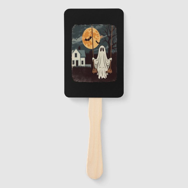 Halloween Haunted Ghost Swing Hand Fan (Front)