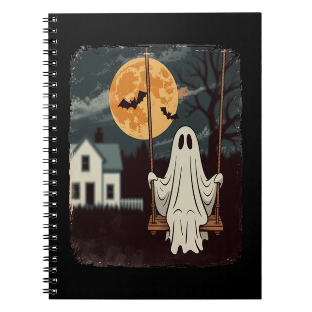 Halloween Haunted Ghost Swing Notebook (Front)