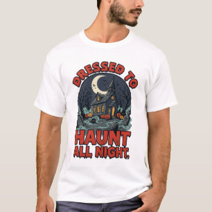 Halloween Haunted Graveyard Costume Night T-Shirt