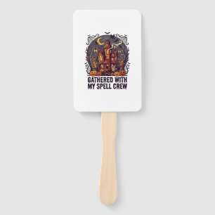 Halloween Haunted Harvest Gathering Hand Fan