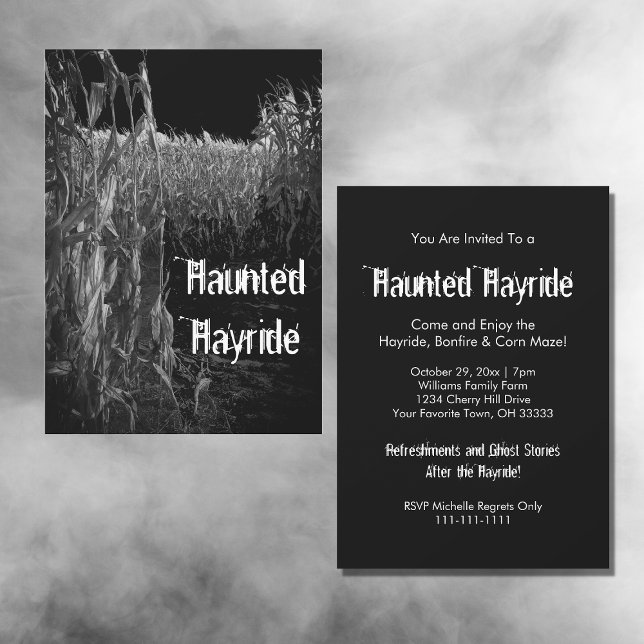 Halloween Haunted Hayride Invitation (Creator Uploaded)