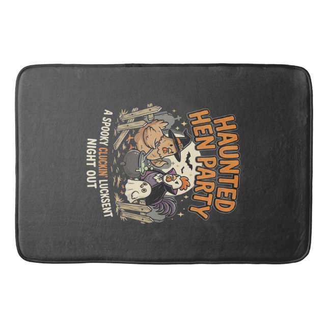 Halloween Haunted Hen Party Bath Mat (Front)
