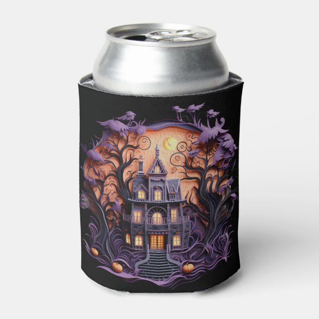 Halloween - Haunted House 2 Can Cooler (Can Front)