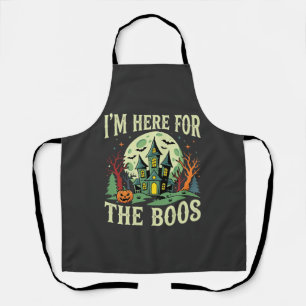 Halloween Haunted House and Pumpkin Boos Apron