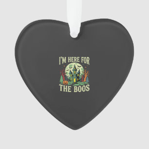Halloween Haunted House and Pumpkin Boos Ornament