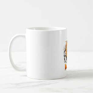 Halloween Haunted House Bat Moon Graphic Design Coffee Mug