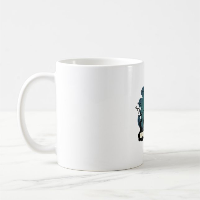 Halloween Haunted House Clock Tower Bats Ghost_1 Coffee Mug (Left)
