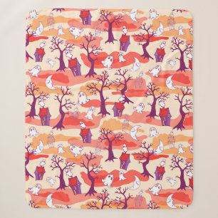 Halloween Haunted House Colourful Sherpa Blanket