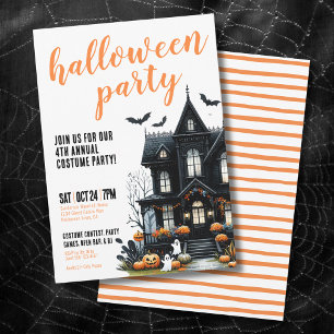 Halloween Haunted House Costume Party Invitation
