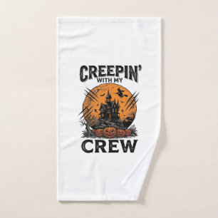 Halloween Haunted House Creepin With My Crew Shirt Hand Towel