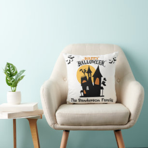 Halloween Haunted House Cushion