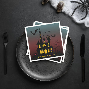 Halloween Haunted House Eat Drink Be Scary Paper Napkin