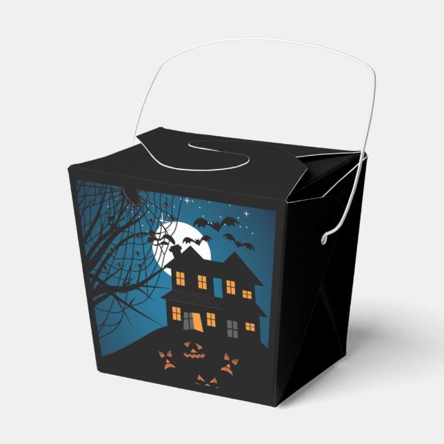 Halloween Haunted House Favour Box (Front Side)