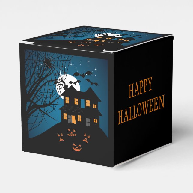 Halloween Haunted House Favour Box (Front Side)