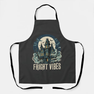Halloween Haunted House Fright Vibes Design Apron