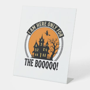 Halloween Haunted House Funny Boo Vintage_1 Pedestal Sign