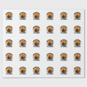 Halloween Haunted House Funny Boo Vintage_1 Wrapping Paper