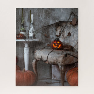 Halloween Haunted House Home Decor Pumpkins Jigsaw Puzzle