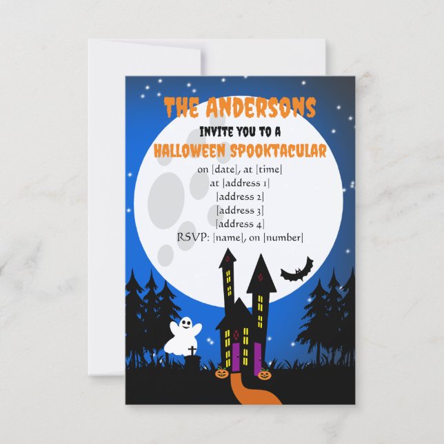 Halloween Haunted House Invitation (Front)