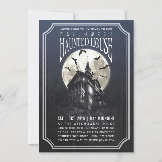 Halloween Haunted House Invitations (Front)