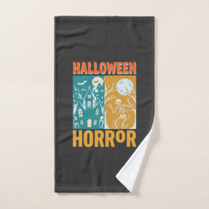 Halloween Haunted House Moon Skeleton Design_1 Hand Towel