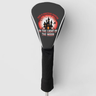 Halloween Haunted House Moonlight Witch Golf Head Cover