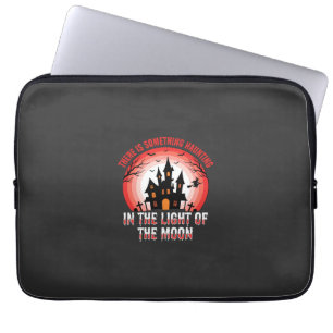 Halloween Haunted House Moonlight Witch Laptop Sleeve