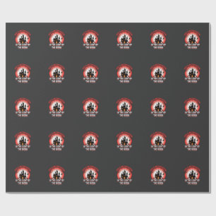 Halloween Haunted House Moonlight Witch Wrapping Paper