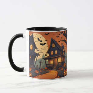 Halloween Haunted House Mug