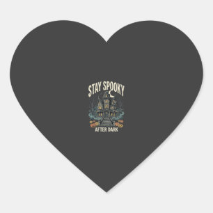Halloween Haunted House Night Heart Sticker