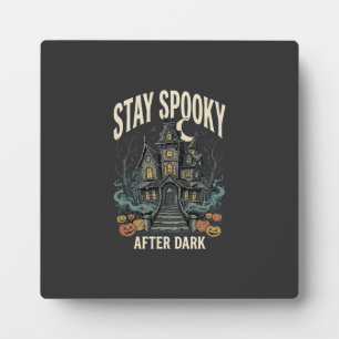 Halloween Haunted House Night Plaque