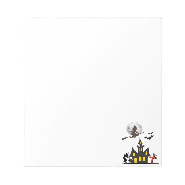 Halloween Haunted House Notepad (Front)