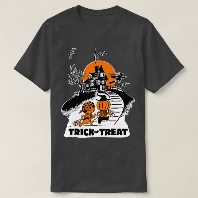 Halloween Haunted House on the Hill T-Shirt (Design Front)