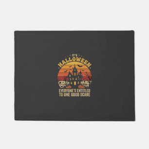 Halloween Haunted House One Good Scare Design_1 Doormat