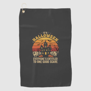 Halloween Haunted House One Good Scare Design_1 Golf Towel