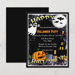 Halloween Haunted House Party Invitation