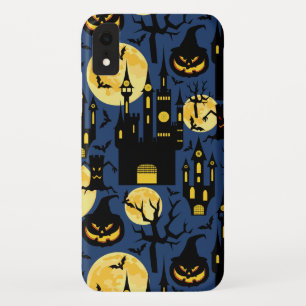 Halloween haunted house pattern iPhone XR case
