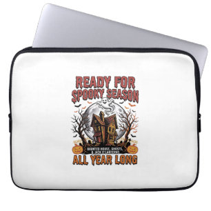 Halloween Haunted House Ready for Spooky Season Te Laptop Sleeve