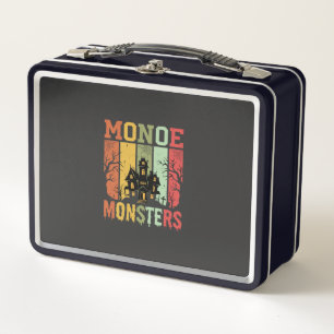 Halloween Haunted House Retro Monsters Metal Lunch Box