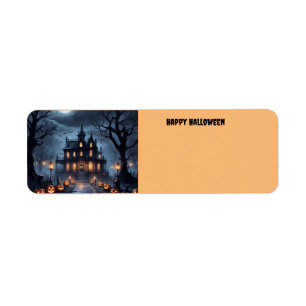 Halloween Haunted House Return Address Label