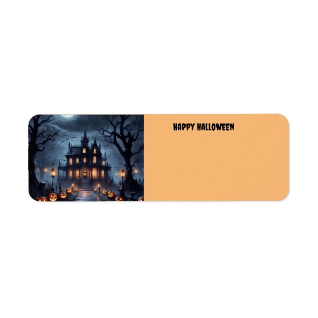 Halloween Haunted House Return Address Label (Front)