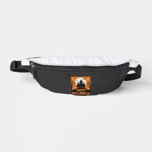 Halloween Haunted House Silhouette Vector Design_1 Bum Bags