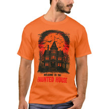 Halloween Haunted House T-Shirt Spooky Vintage 