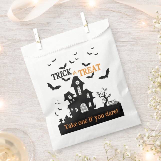 Halloween haunted house take one candy loot bag (Clipped)