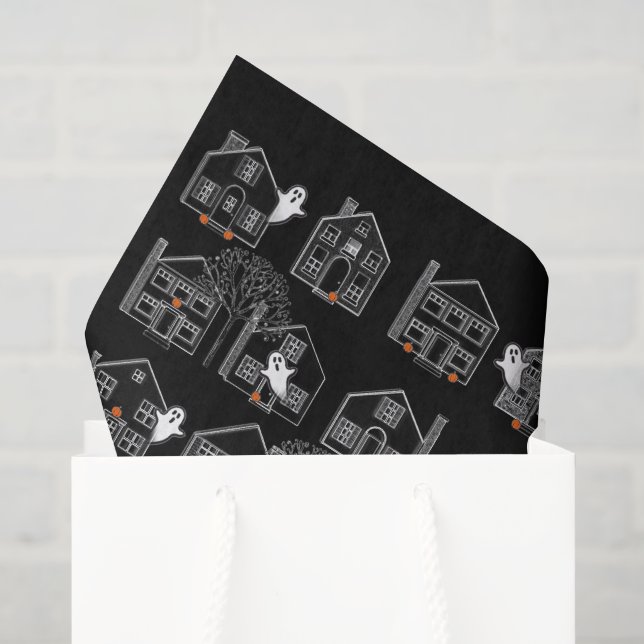Halloween Haunted House Tissue Paper (Gift Bag)