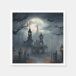 Halloween Haunted House Trick or Treaters Napkin