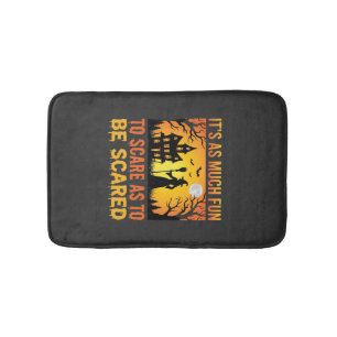 Halloween Haunted House Witch Scare Quote Bath Mat